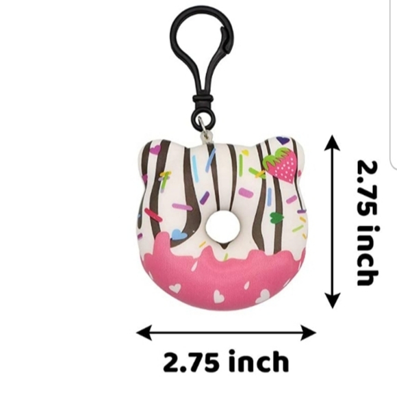 KAWAII Character Kechain Donuts Slow Rising Stress Relief Squishy Keychain - Picture 3 of 14